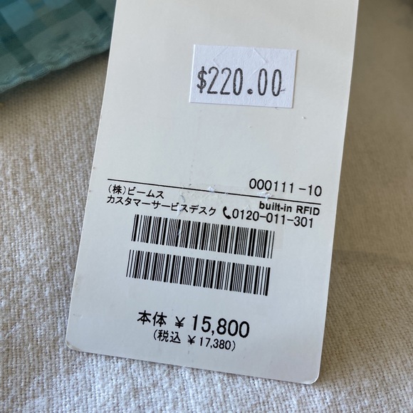 Beams Boy O.Big ruffled collar blouse, one size, blue check - Picture 11 of 11